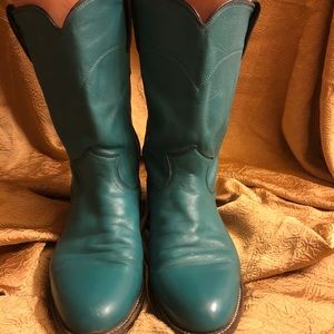 Justin Teal Roper Boots in 7 1/2 C